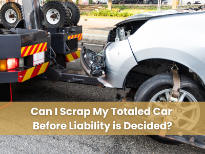 Totaled car removal in Toronto before liability decision