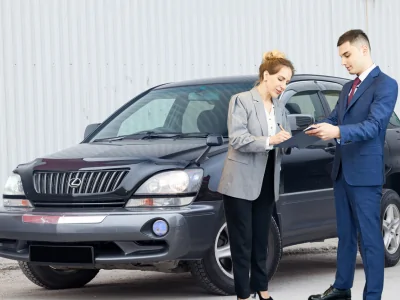 Vehicle ownership document for car sale